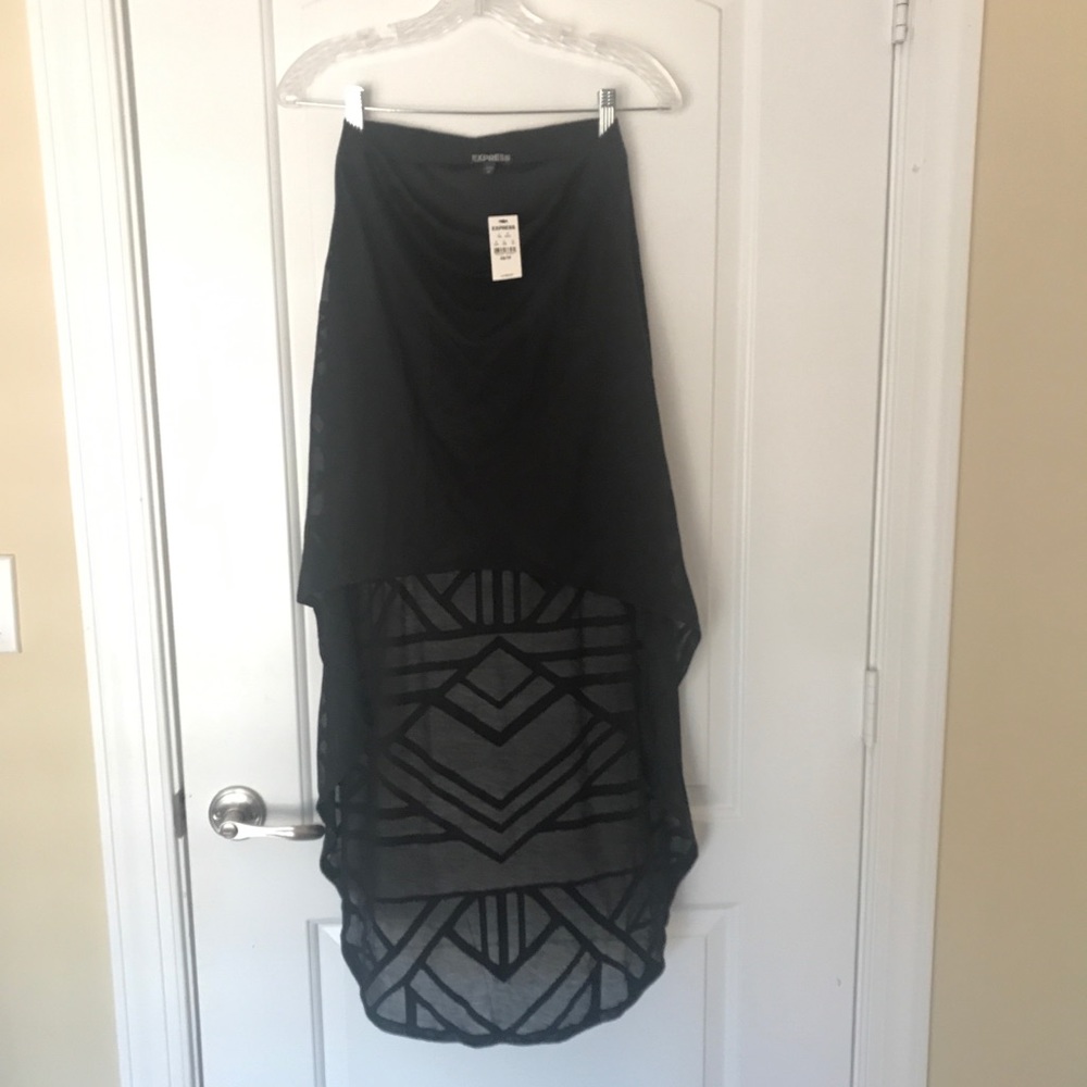 Express black asymmetrical summer skirt